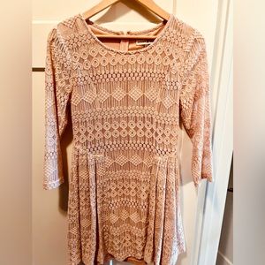 New Altard State Blush Pink Lace Dress Med